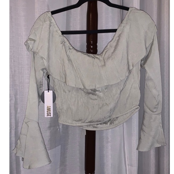 Off the shoulder long sleeve crop - Picture 4 of 7